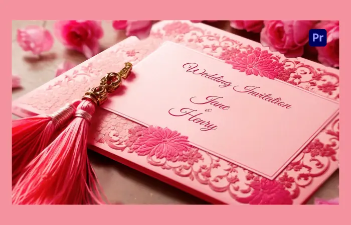Blush Pink Themed 3D Wedding Invitation Slideshow